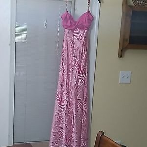 Size 7/8 B Darlin pink and white zebra print dress